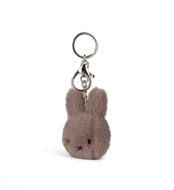 MIFFY ECO Fuzzy Keychain 8cm Taupe