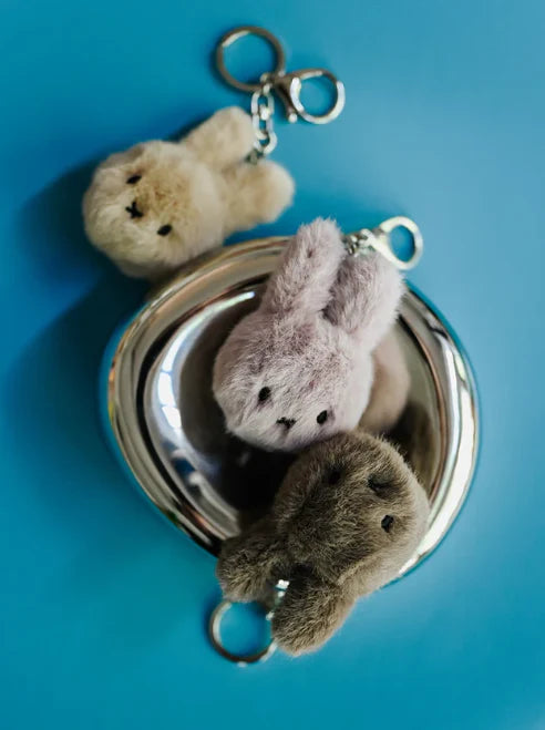 MIFFY ECO Fuzzy Keychain 8cm Taupe