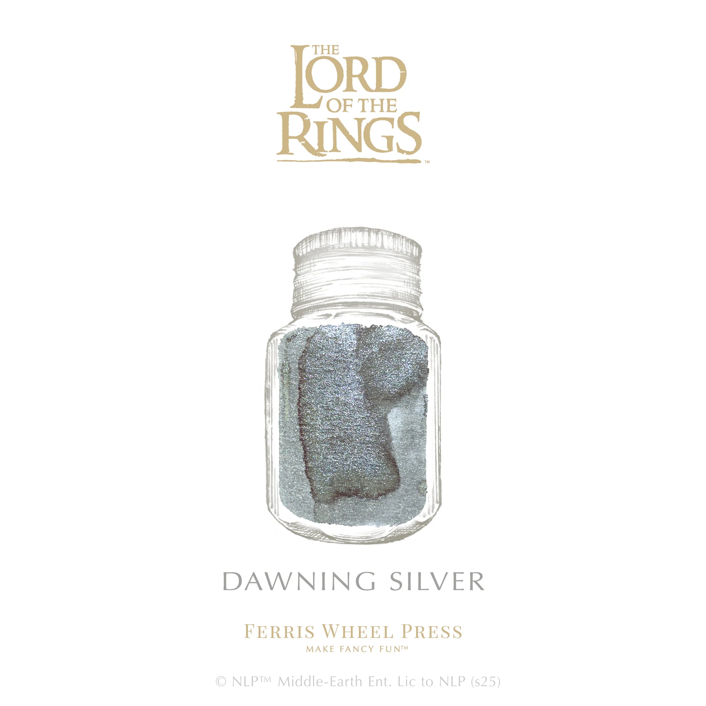 FERRIS WHEEL PRESS x The Lord Of The Rings Fountain Pen Ink 28ml Dawning Silver