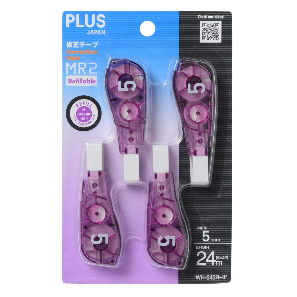PLUS MR2 Correction Tape Refill 4-in-1 5mmx6M Purple