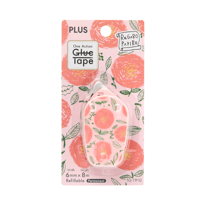 PLUS One Action Regaro Glue Tape 6mmx8M Flower