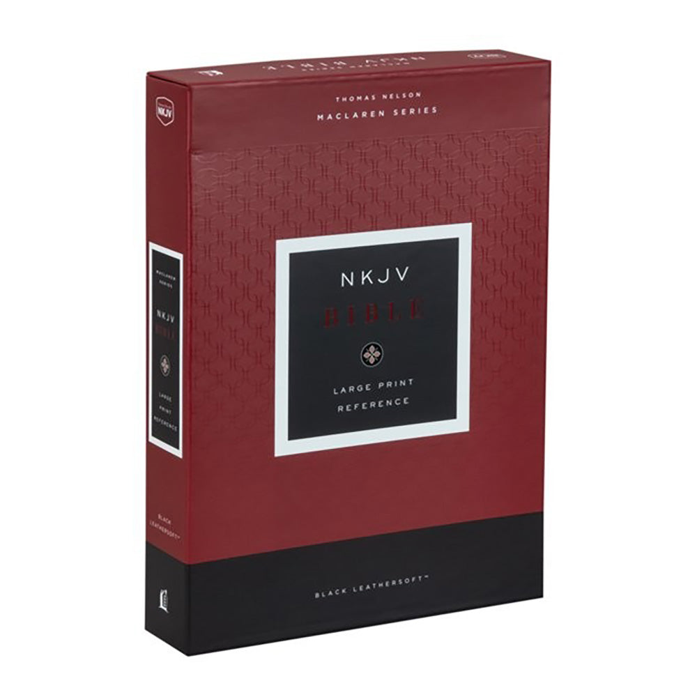 NKJV - Large Print Verse-by-Verse Reference Bible, Leathersoft, Black