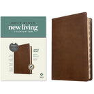 NLT - Large Print Thinline Reference Bible, Filament Enabled, LeatherLike, Rustic Brown, Indexed
