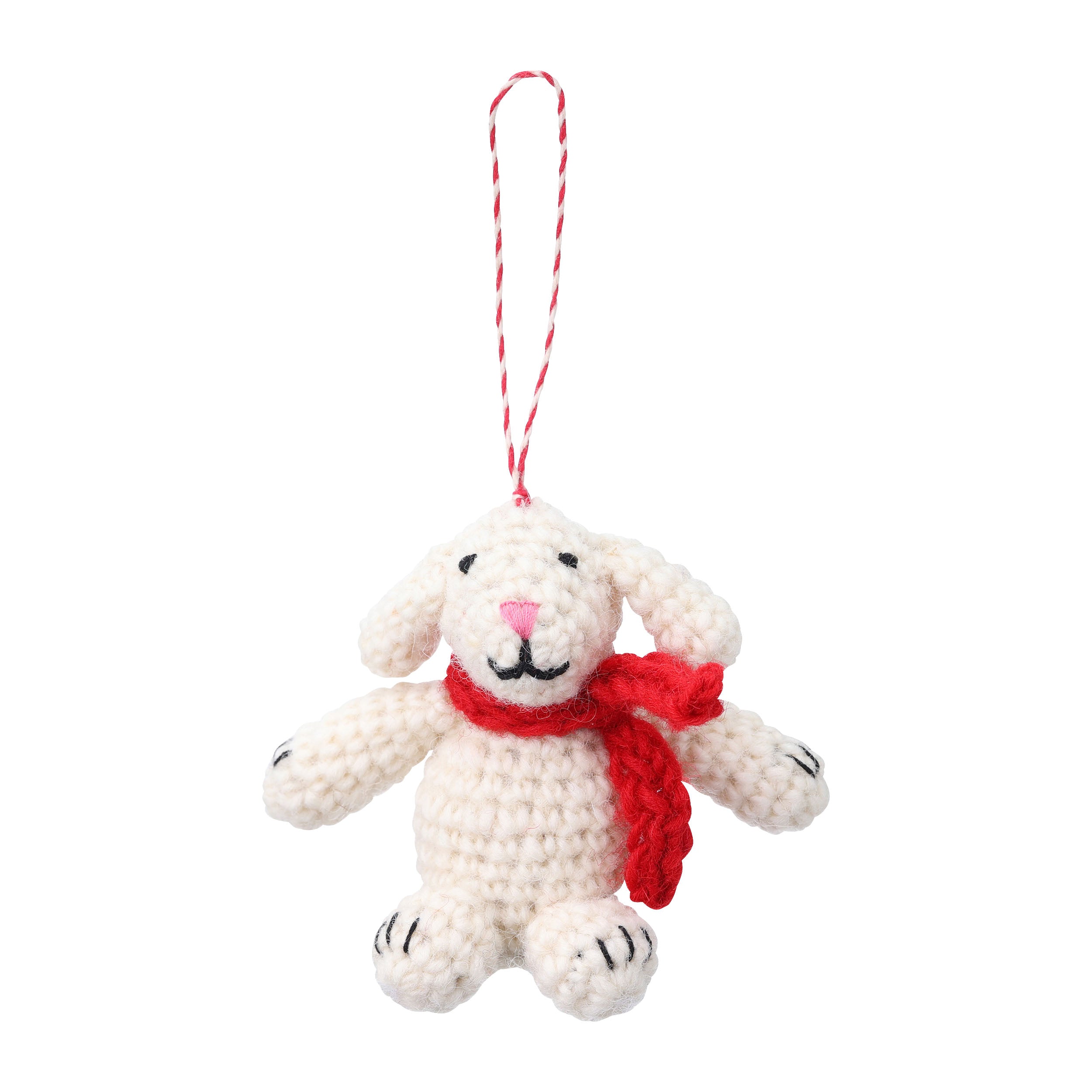 MARK'S Christmas Knit Ornament Rabbit
