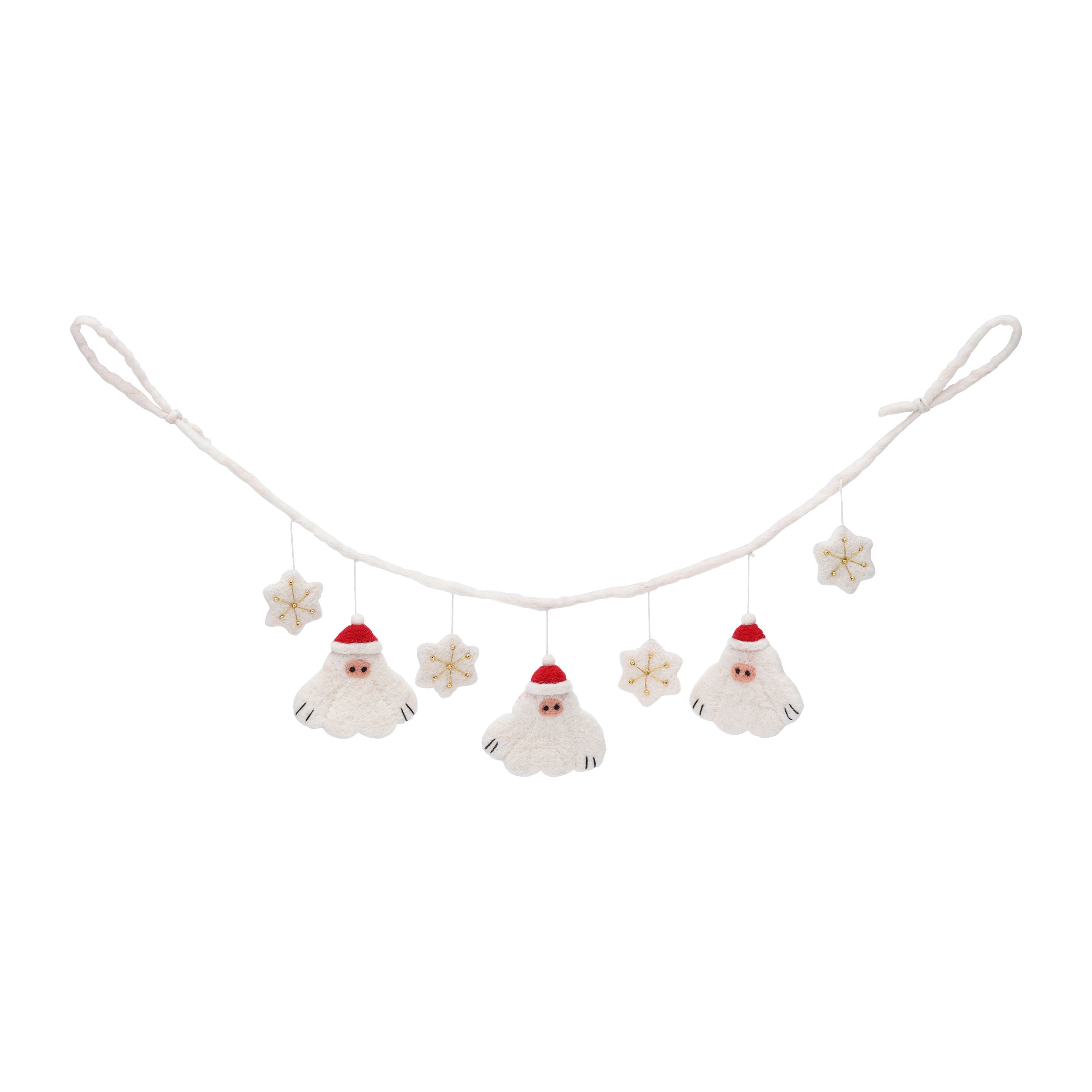 MARK'S Christmas Felt Garland Yeti