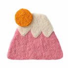 MARK'S Japan Fortune Motif Felt Coaster Mt Fuji Pink