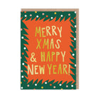 OHH DEER Card Christmas Merry Xmas Typographic