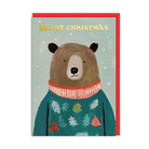OHH DEER Card Christmas Festive Brown Bear