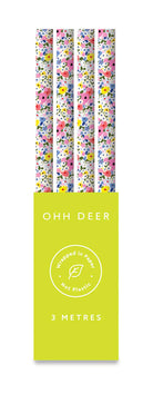 OHH DEER Floral Repeat Roll Wrap