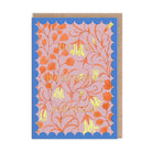 OHH DEER Card Scalloped Pale Yellow Flower