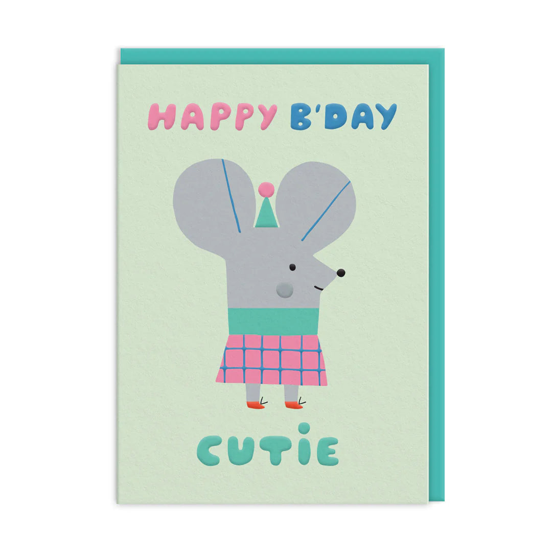 OHH DEER Card Birthday Cutie Mouse