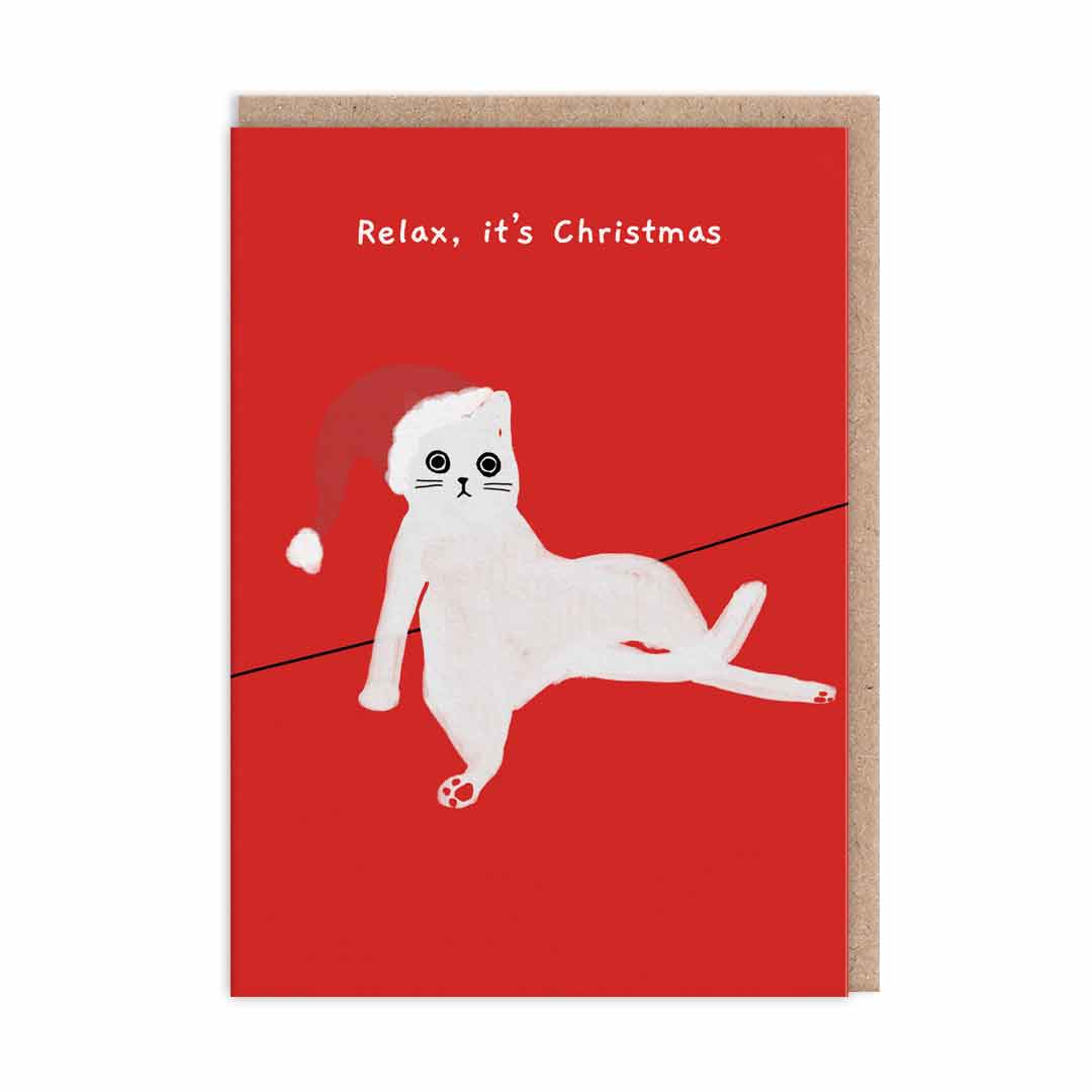 OHH DEER Card Christmas Relax It's Christmas