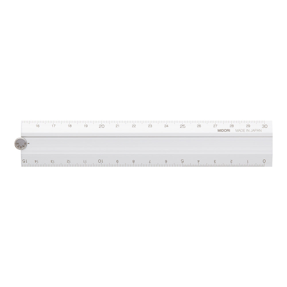 MIDORI Aluminum Multiple Ruler 30cm Silver A