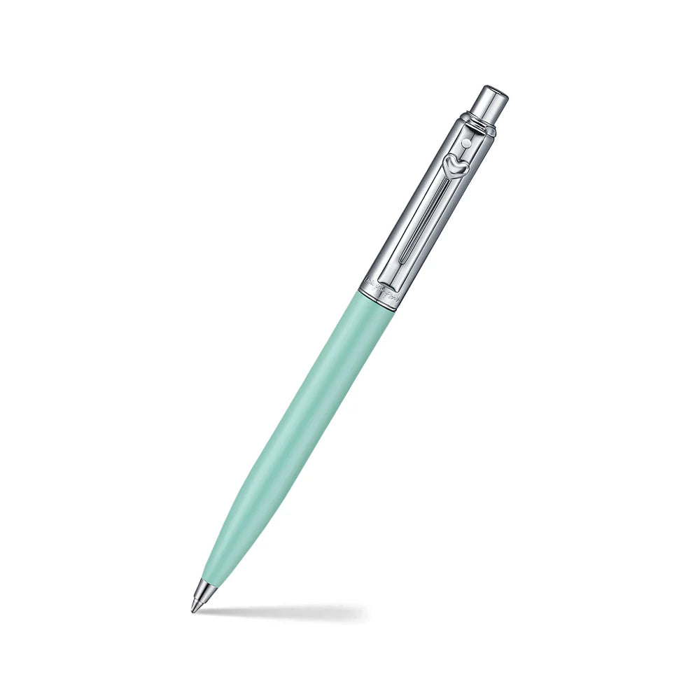 SHEAFFER x Emily In Paris Sentinel 321 Green Matte Finish with Chrome-Plated Trims and Heart-Shaped Clip Emblem Ballpoint Pen