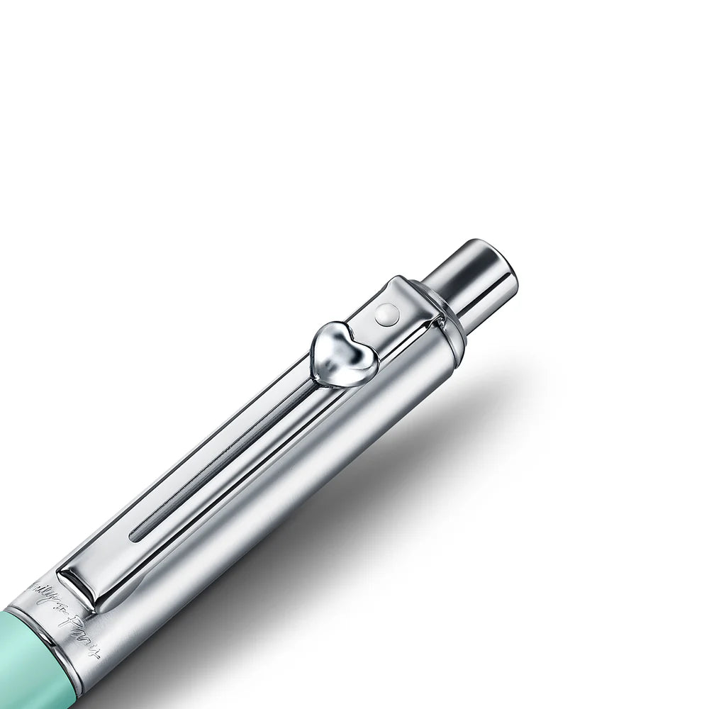 SHEAFFER x Emily In Paris Sentinel 321 Green Matte Finish with Chrome-Plated Trims and Heart-Shaped Clip Emblem Ballpoint Pen