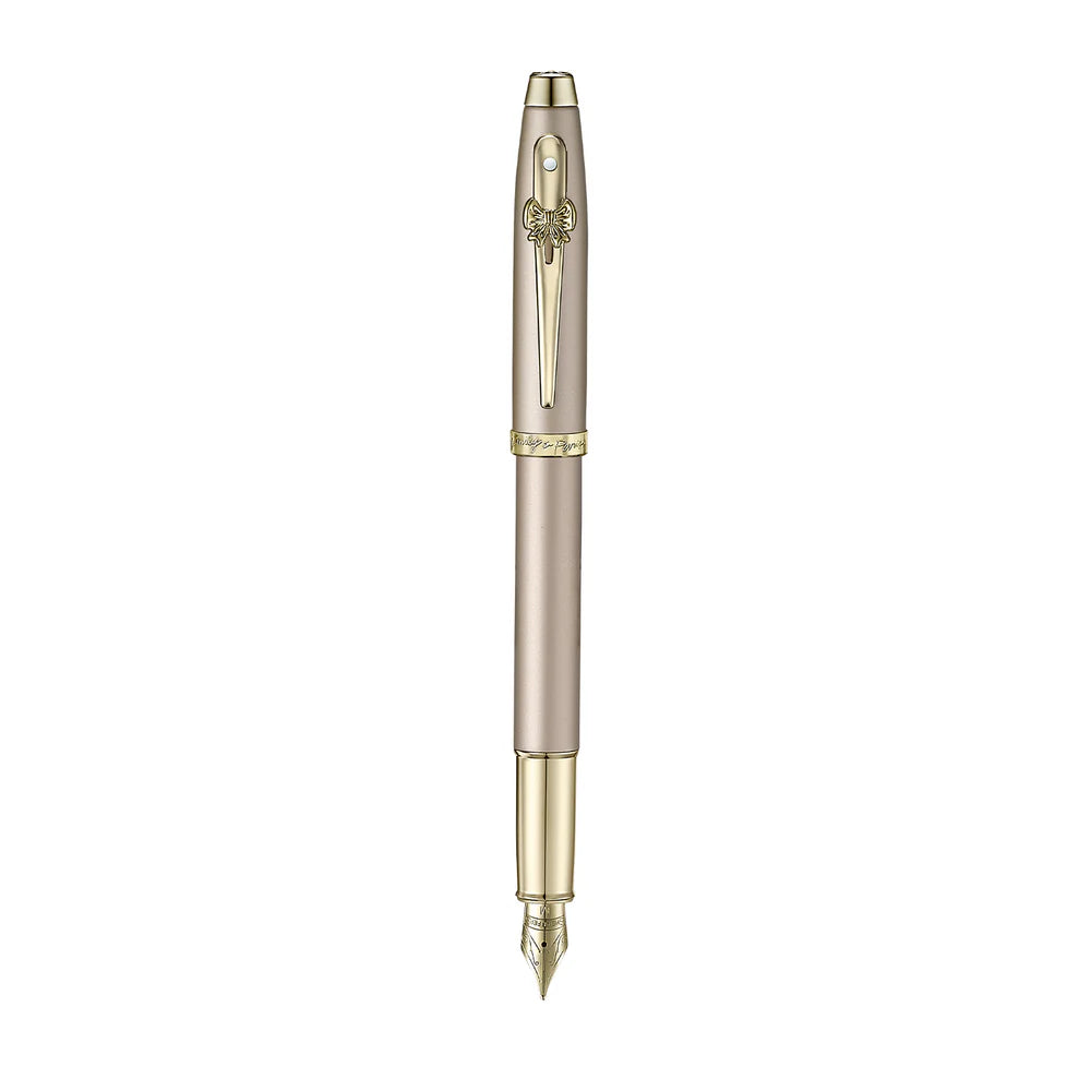 SHEAFFER x Emily In Paris 100 9377 Champagne Gold with Champagne Gold Trims and Bow-Shaped Clip Emblem Fountain Pen - Medium
