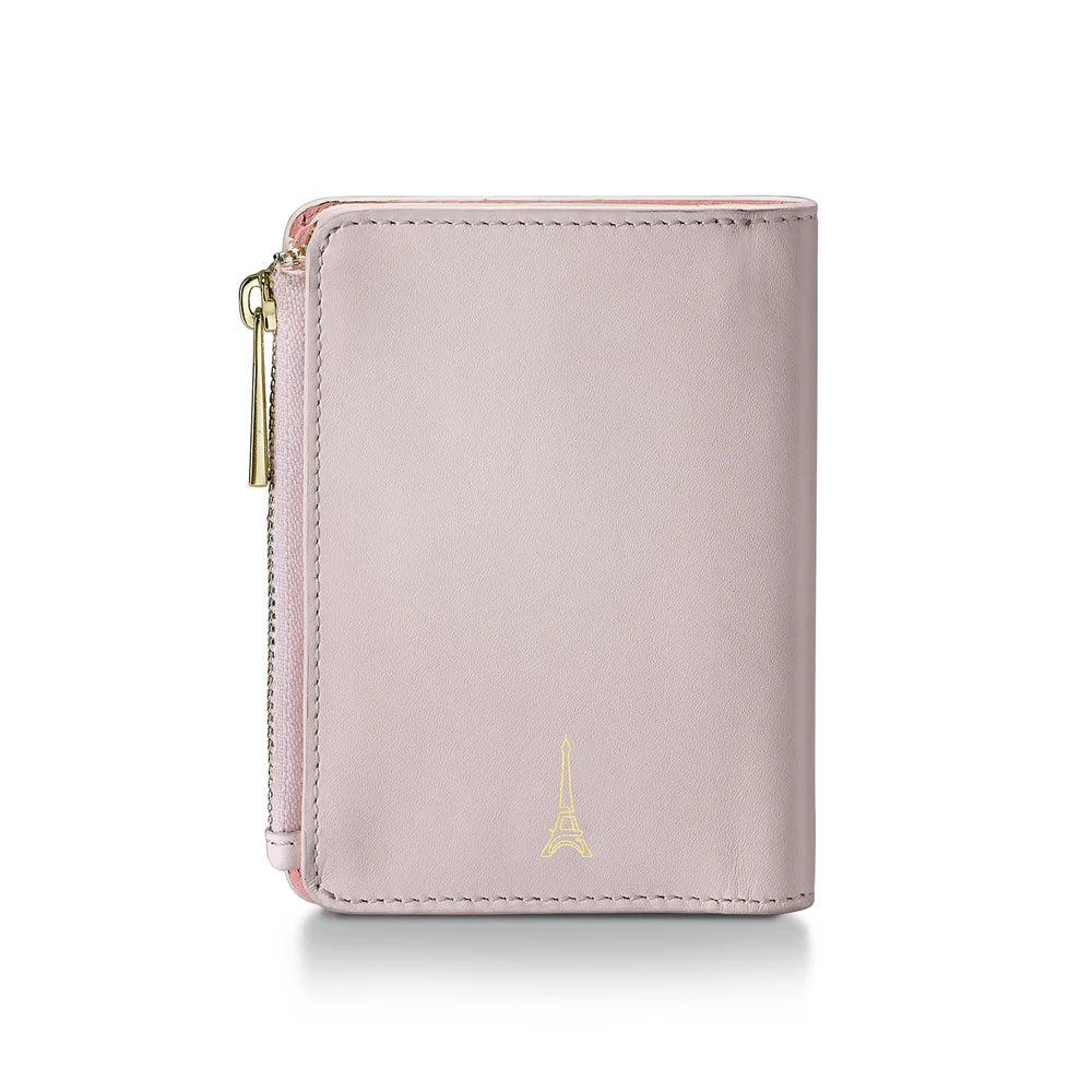 SHEAFFER x Emily In Paris Full-Grain Leather Zipped Bifold Coin Wallet - Pink