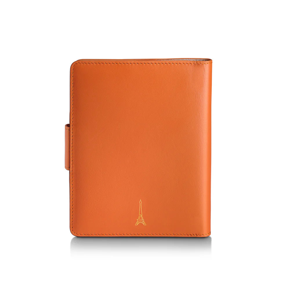 SHEAFFER x Emily In Paris Full-Grain Leather Passport Case with Pen Loop - Orange