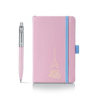SHEAFFER x Emily In Paris Sentinel 321 Pink Matte Finish with Chrome Trims Ballpoint Pen and Small Hardbound Notebook Gift Set