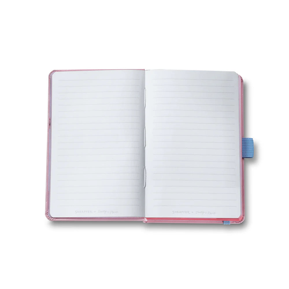 SHEAFFER x Emily In Paris Sentinel 321 Pink Matte Finish with Chrome Trims Ballpoint Pen and Small Hardbound Notebook Gift Set