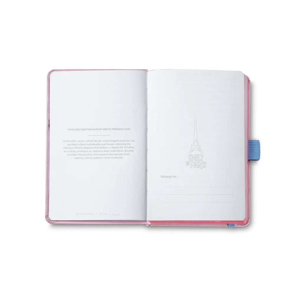SHEAFFER x Emily In Paris Sentinel 321 Pink Matte Finish with Chrome Trims Ballpoint Pen and Small Hardbound Notebook Gift Set