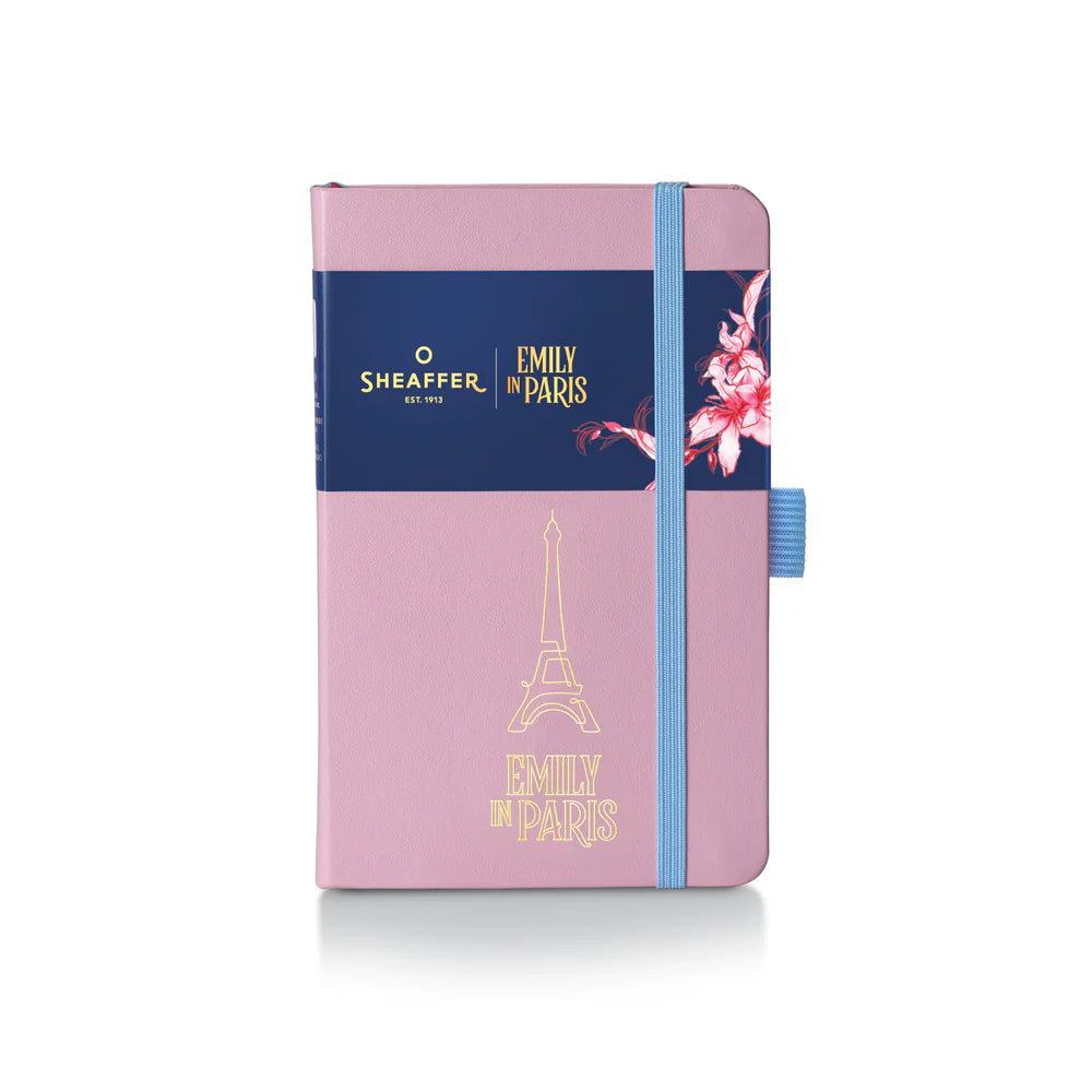 SHEAFFER x Emily In Paris Sentinel 321 Pink Matte Finish with Chrome Trims Ballpoint Pen and Small Hardbound Notebook Gift Set