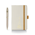 SHEAFFER x Emily In Paris 100 9377 Champagne Gold with Champagne Gold Trim Ballpoint Pen and Hardbound Notebook Small Gift Set