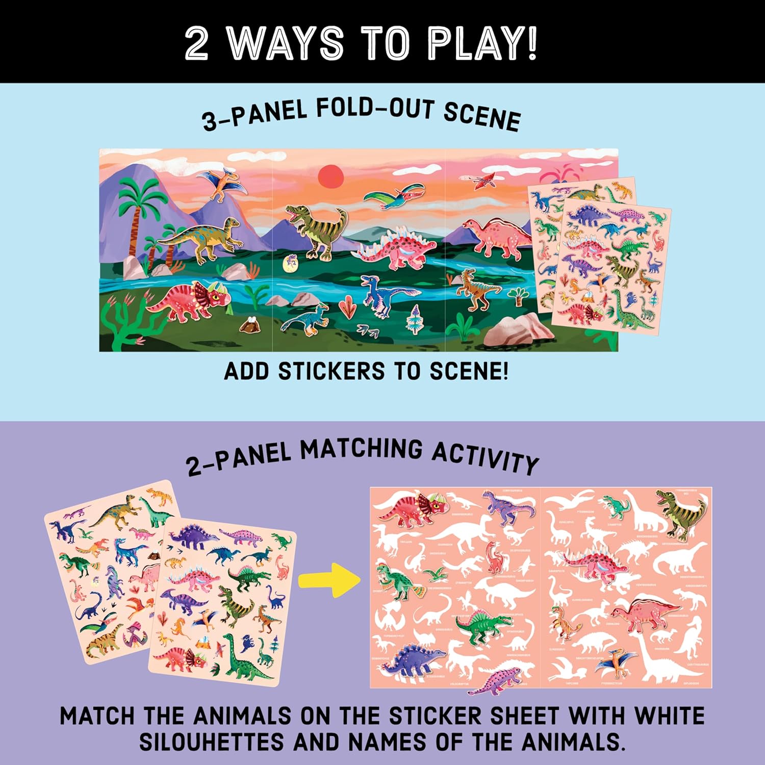 Dinosaur Park Sticker Play Reusable Activity Set