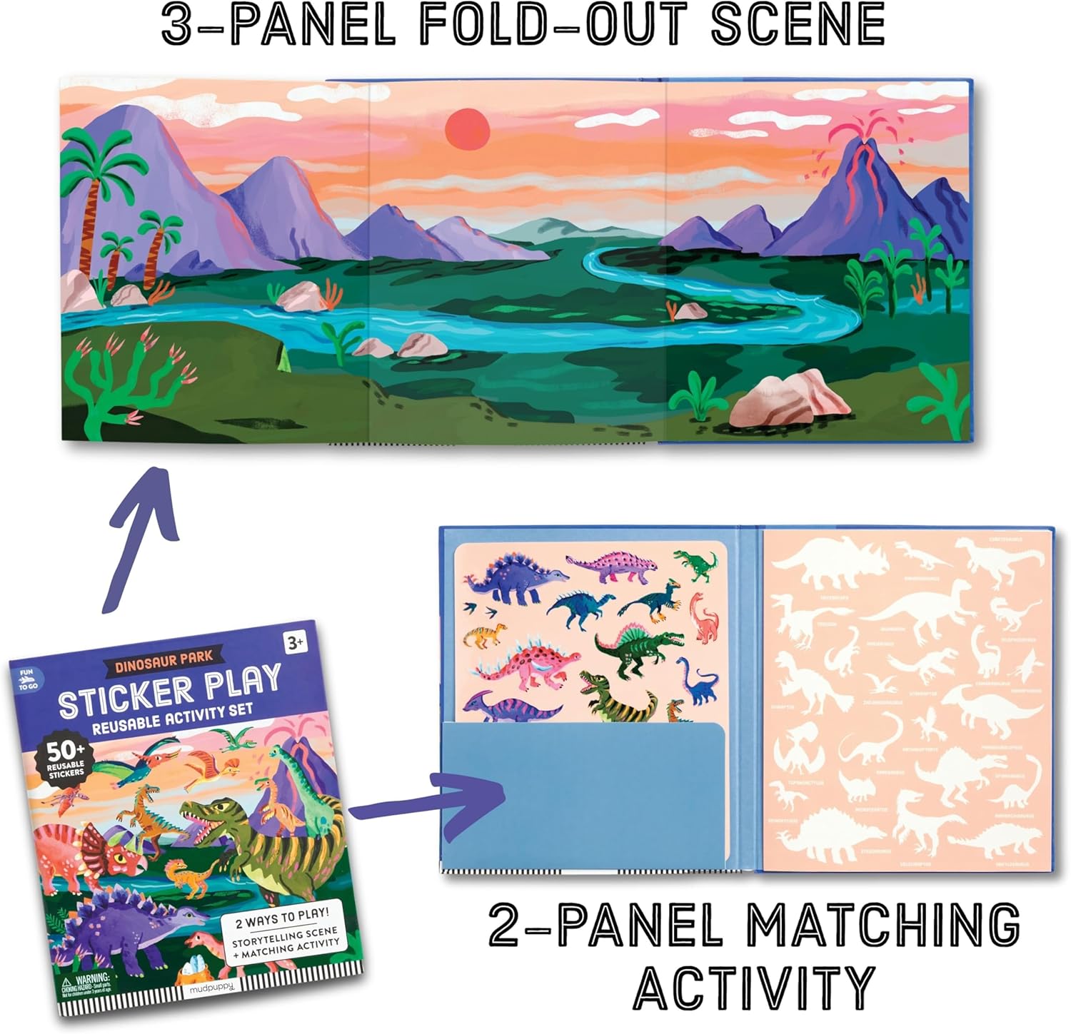 Dinosaur Park Sticker Play Reusable Activity Set