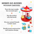 Merry-Go-Round Wooden Carousel