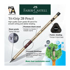 FABER-CASTELL Tri-Grip 2B Graphite Pencil 311816 Metallic Gold Blackwood 6s