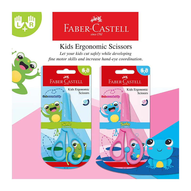 FABER-CASTELL Kids Ergonomic Scissors Red/Blue 381197 1s BC
