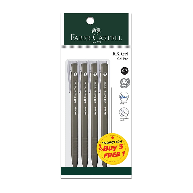FABER-CASTELL RX Gel 0.7mm Buy 3 Free 1 249616 Black PB