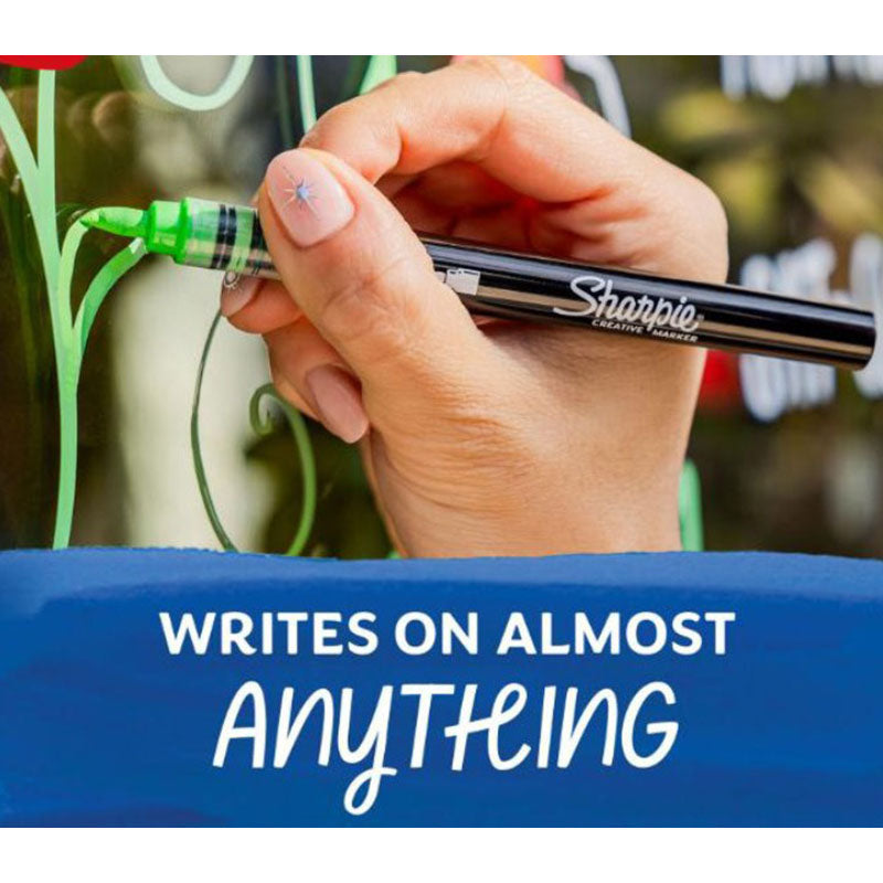 SHARPIE Creative Marker Acrylic Bursh Tip 5 Colours in Blister Pack