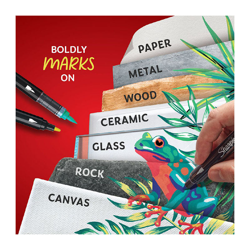 SHARPIE Creative Marker Acrylic Bullet Tip 2 Colours in Blister Pack