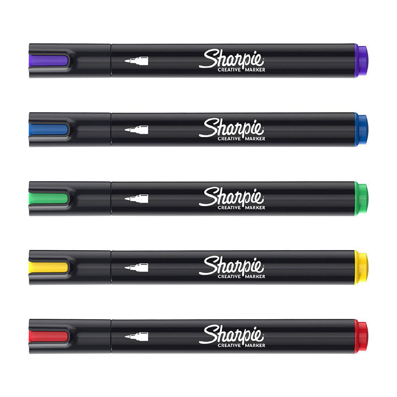 SHARPIE Creative Marker Acrylic Bullet Tip 5 Colours in Blister Pack