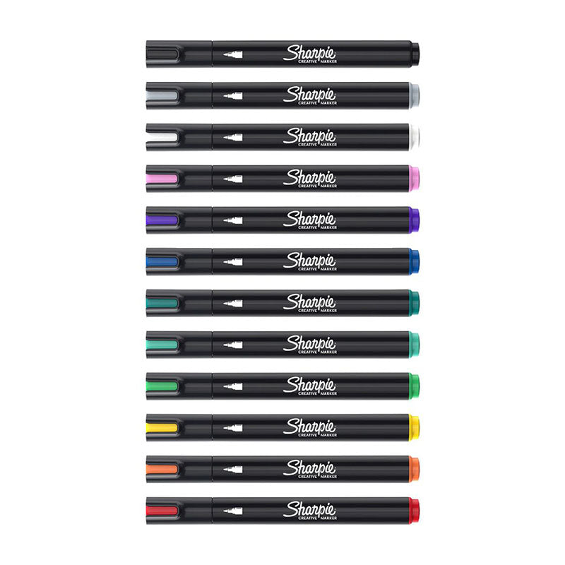 SHARPIE Creative Marker Acrylic Bullet Tip 12 Colours in Blister Pack