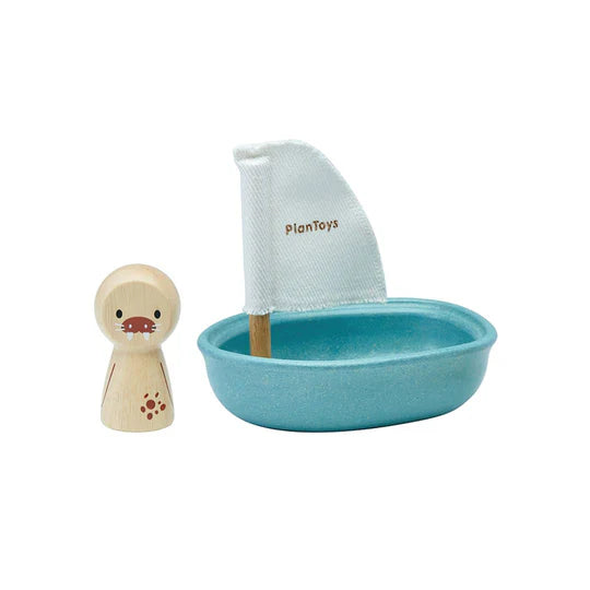 PLAN TOYS Sailing Boat Walrus (Modern Rustic)