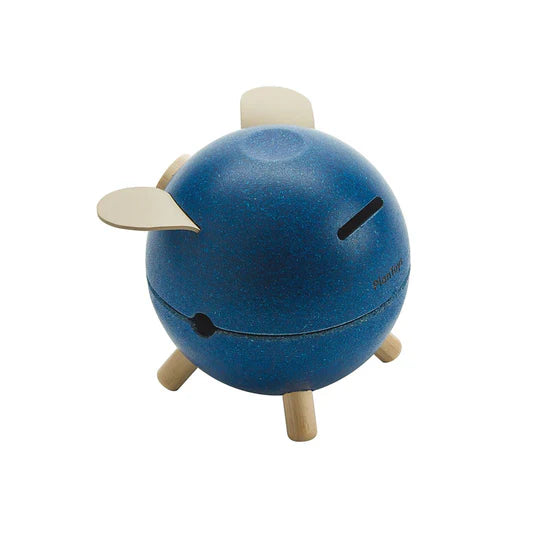 PLAN TOYS Piggy Bank: Orchard Blue