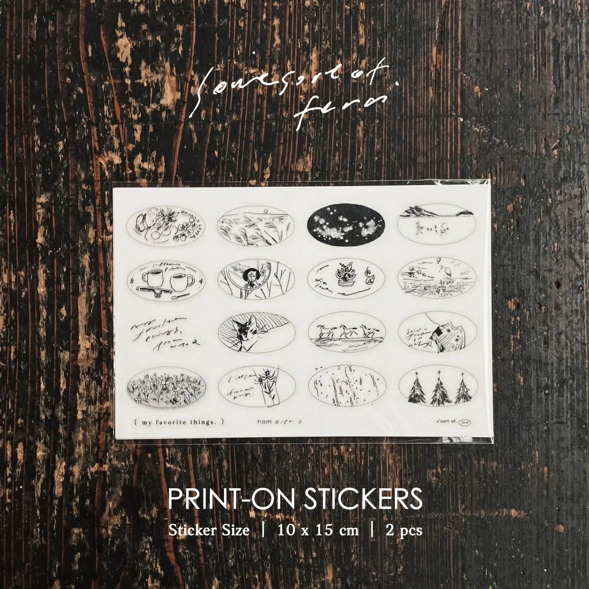 SOMESORTOF.FERN Print-On Sticker Beloved Sketches