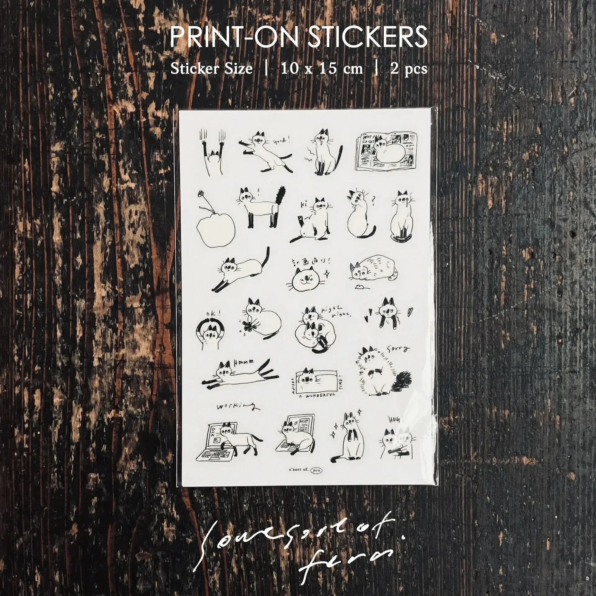 SOMESORTOF.FERN Print-On Sticker Little Black Faces