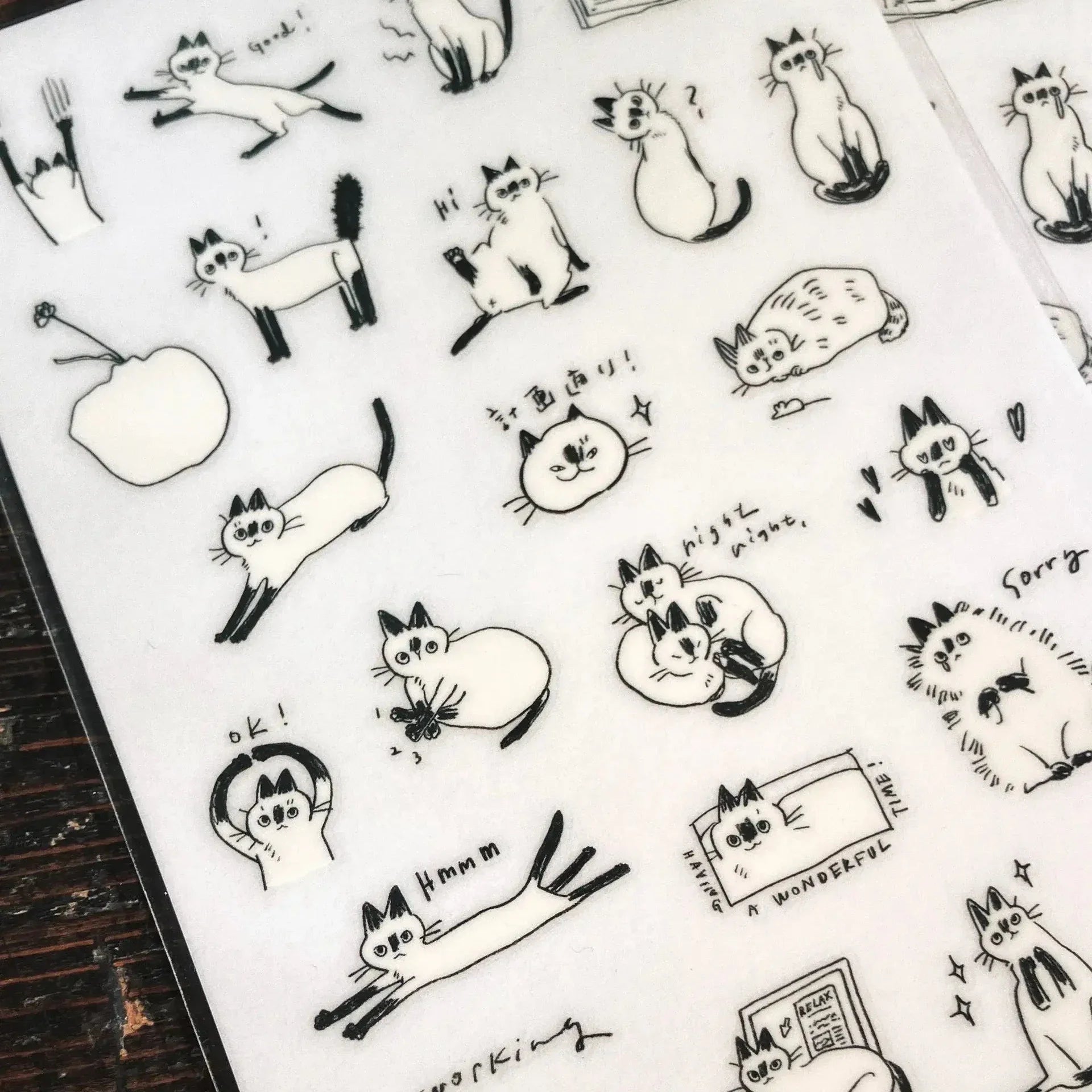 SOMESORTOF.FERN Print-On Sticker Little Black Faces