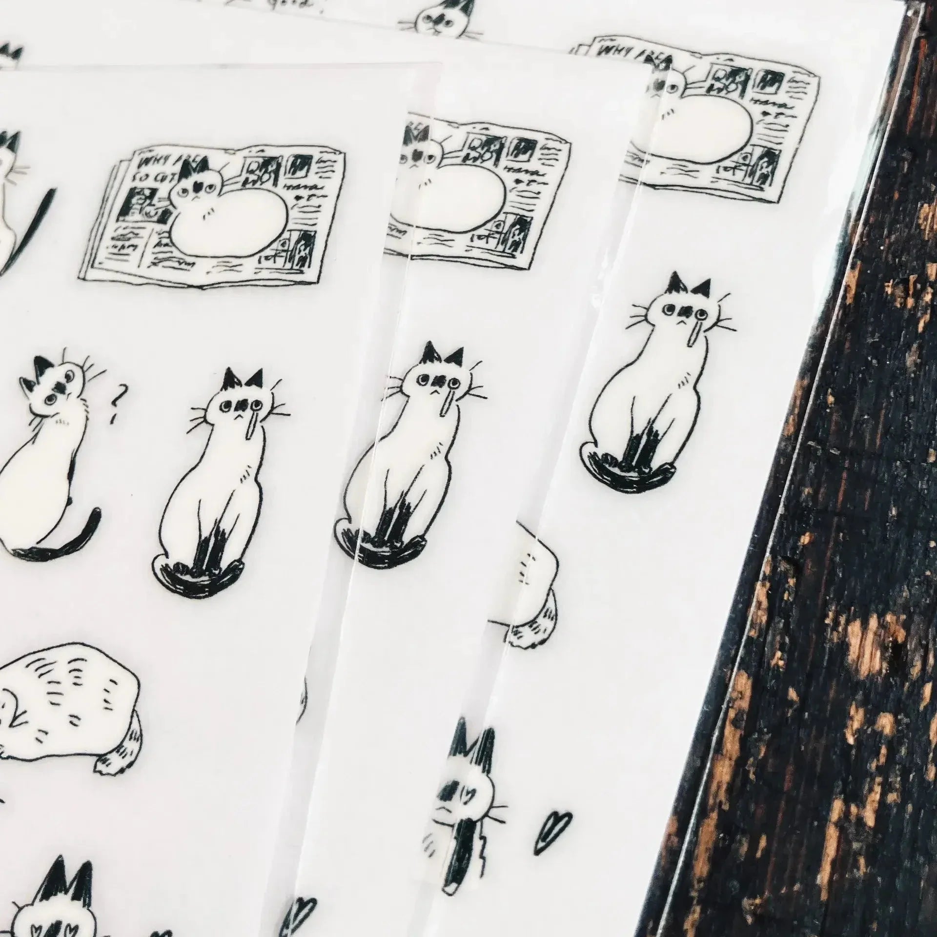 SOMESORTOF.FERN Print-On Sticker Little Black Faces