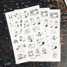 SOMESORTOF.FERN Print-On Sticker Little Black Faces
