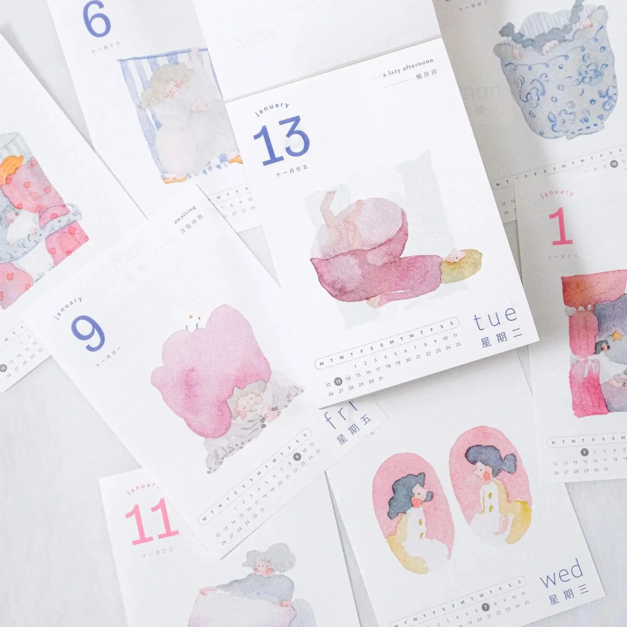 DODOLULU 2026 Calendar 365 Girls Day-To-Day