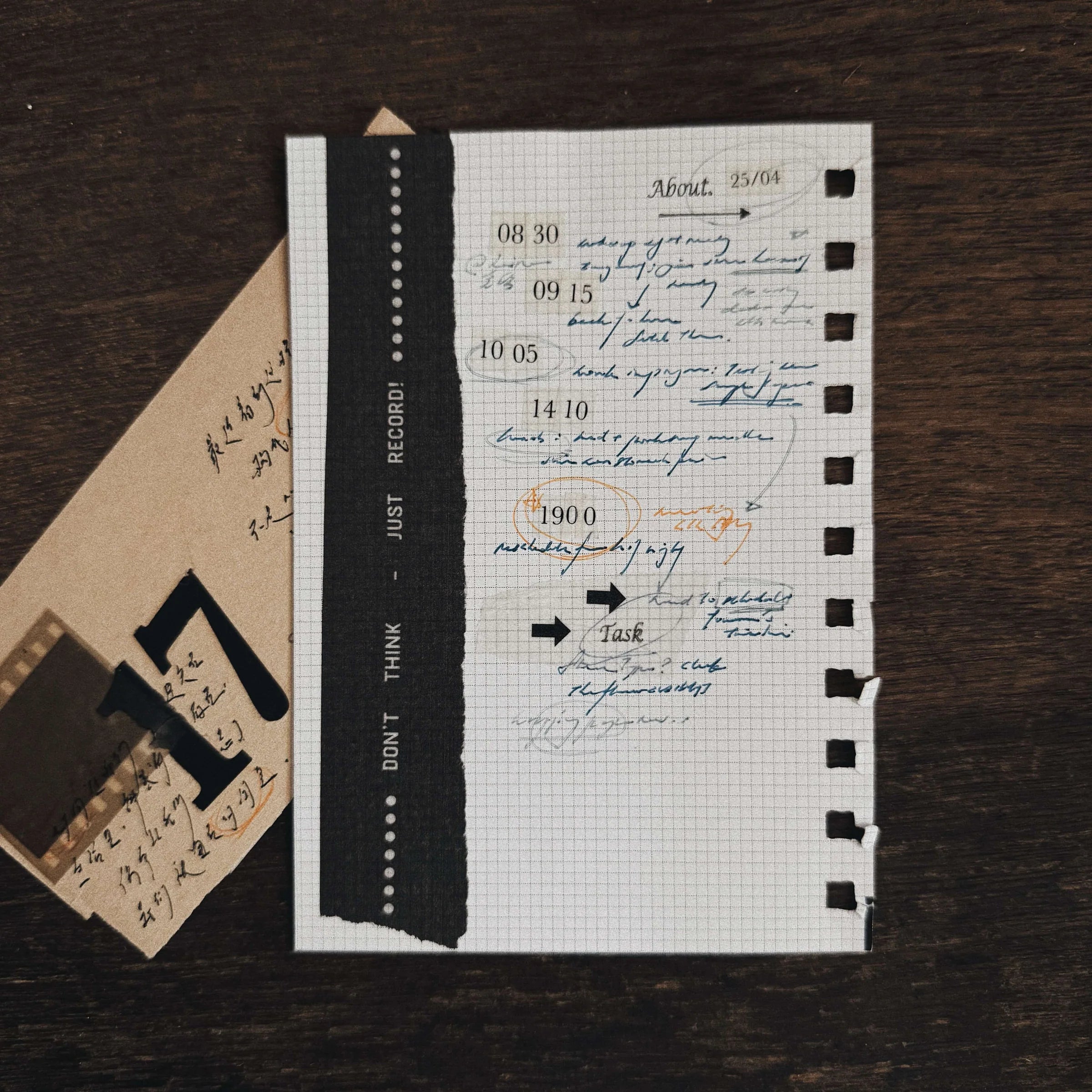 SOM STUDIO 120 Film Backing Paper Washi Tape Black And White Full Roll (10m)