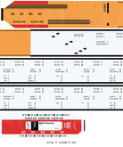 SOM STUDIO 120 Film Backing Paper Washi Tape White (Orange+Red) Full Roll (10m)