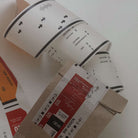 SOM STUDIO 120 Film Backing Paper Washi Tape White (Orange+Red) Full Roll (10m)