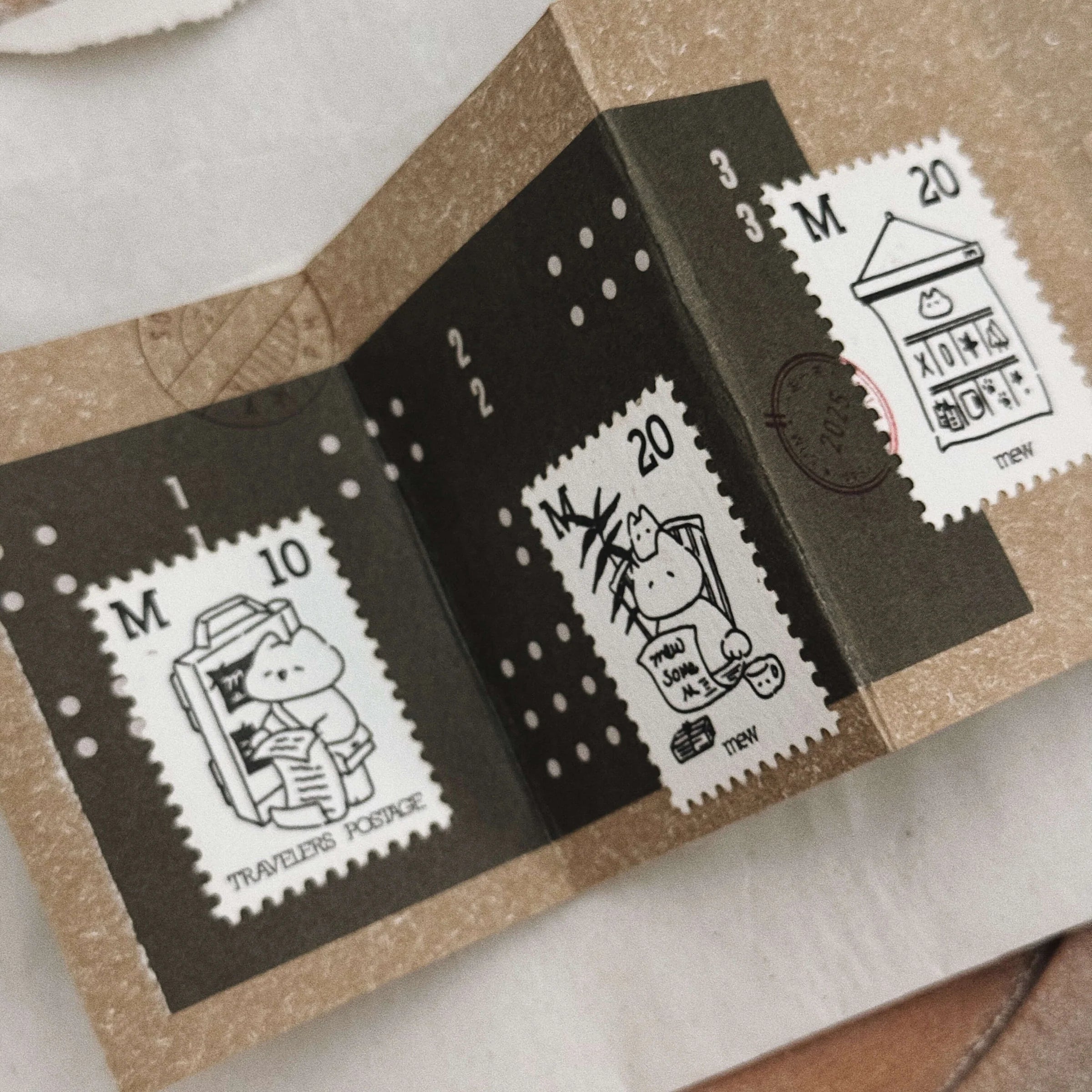 SOM x mewmewbeam Letterpress Decorative Postage Stamp Sheet