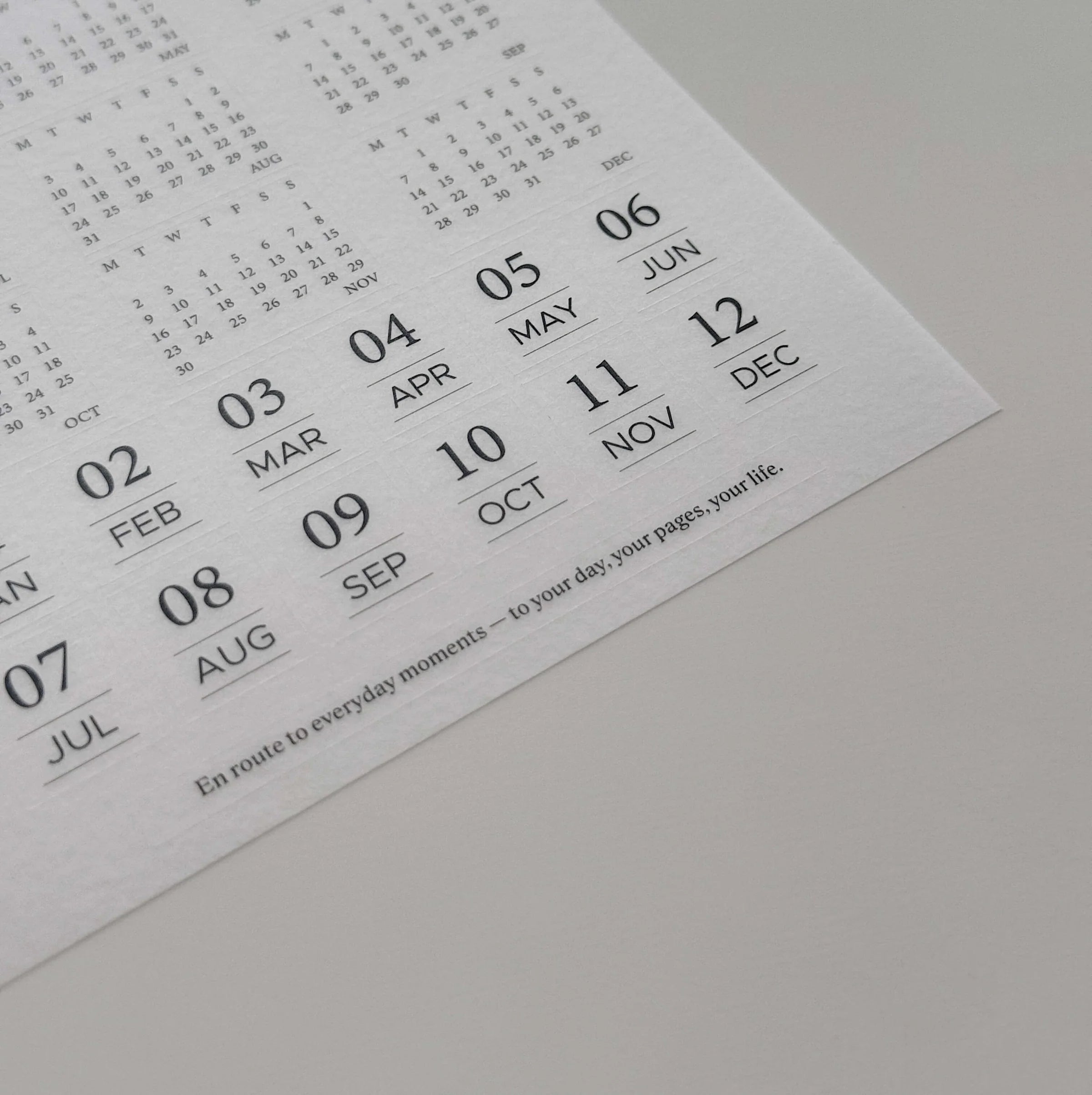SOM Minimalist Date Washi Sticker 2026 Monthly Archival